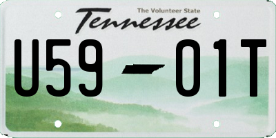 TN license plate U5901T