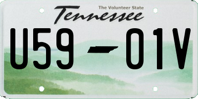 TN license plate U5901V