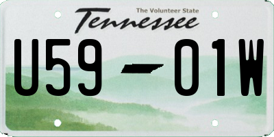 TN license plate U5901W