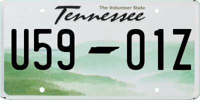 TN license plate U5901Z