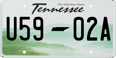 TN license plate U5902A