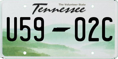 TN license plate U5902C