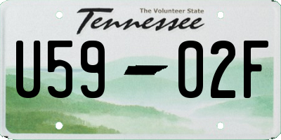 TN license plate U5902F