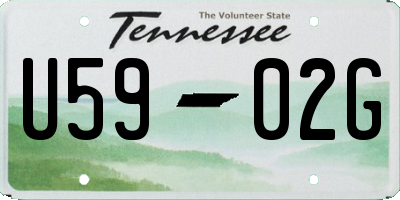 TN license plate U5902G