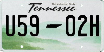 TN license plate U5902H