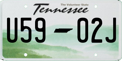 TN license plate U5902J