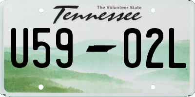 TN license plate U5902L
