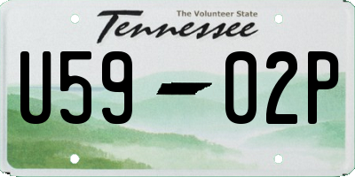 TN license plate U5902P