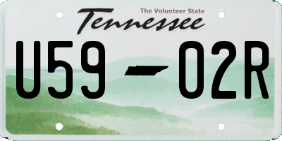 TN license plate U5902R
