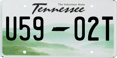 TN license plate U5902T