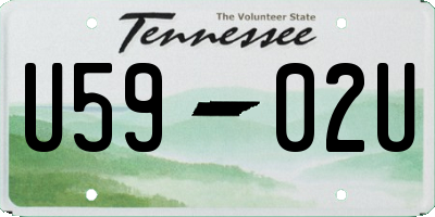 TN license plate U5902U