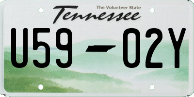 TN license plate U5902Y