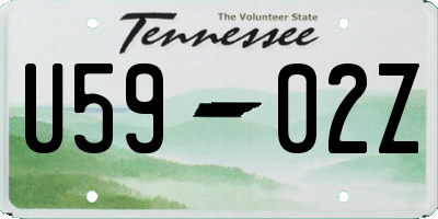 TN license plate U5902Z