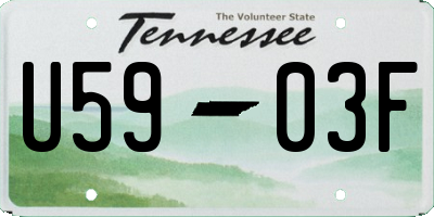 TN license plate U5903F
