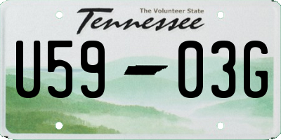 TN license plate U5903G
