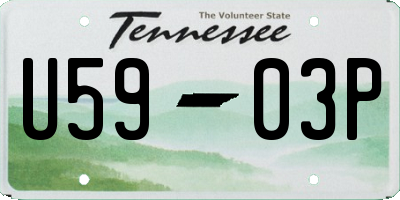 TN license plate U5903P