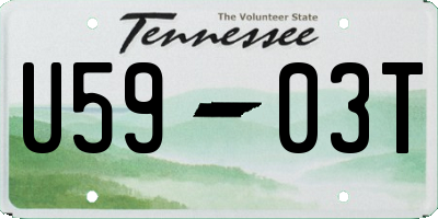 TN license plate U5903T