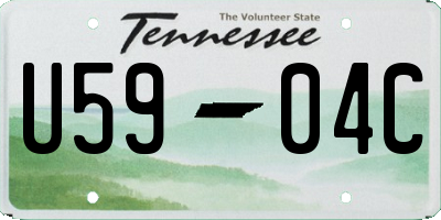 TN license plate U5904C