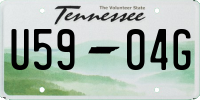 TN license plate U5904G