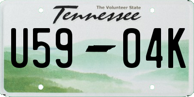 TN license plate U5904K