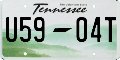 TN license plate U5904T