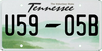 TN license plate U5905B