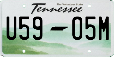 TN license plate U5905M