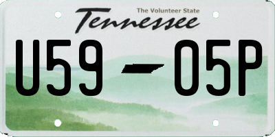 TN license plate U5905P