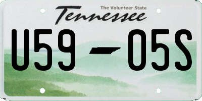 TN license plate U5905S