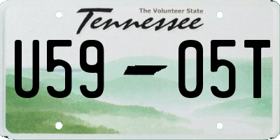 TN license plate U5905T