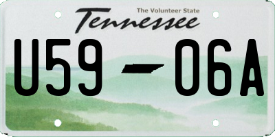 TN license plate U5906A
