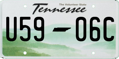 TN license plate U5906C