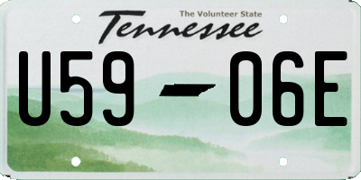 TN license plate U5906E