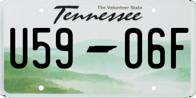 TN license plate U5906F