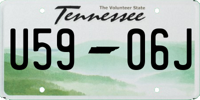 TN license plate U5906J