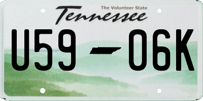 TN license plate U5906K