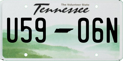 TN license plate U5906N