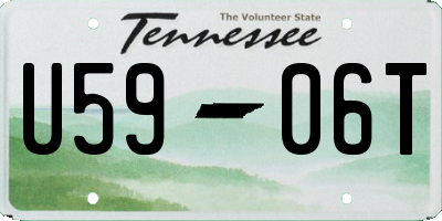 TN license plate U5906T