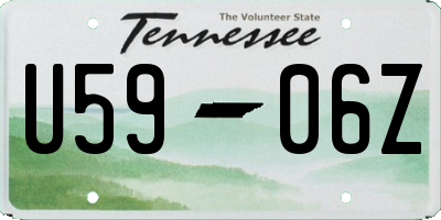 TN license plate U5906Z