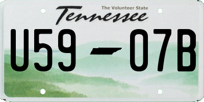TN license plate U5907B