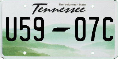 TN license plate U5907C