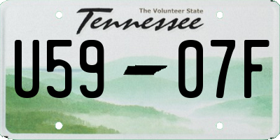 TN license plate U5907F