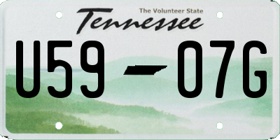 TN license plate U5907G
