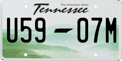 TN license plate U5907M