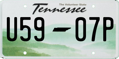 TN license plate U5907P
