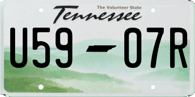 TN license plate U5907R