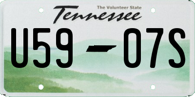 TN license plate U5907S