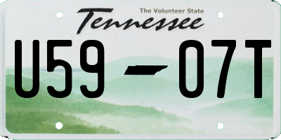 TN license plate U5907T