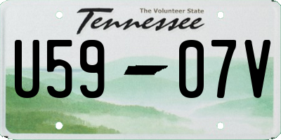 TN license plate U5907V