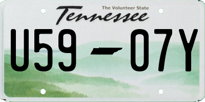 TN license plate U5907Y